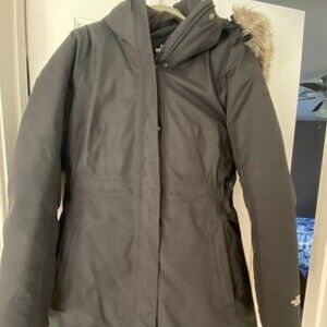 Women's Waterproof North Face Arctic Parka, Black, Size L - Great Condition
